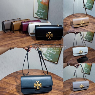 F.A ว่าแท้100% TORY BURCH ELEANOR CONVERTIBLE SHOULDER BAG กระเป๋าสะพายข้างผู้หญิง กระเป๋าออร์แกนหนัง Napa 204