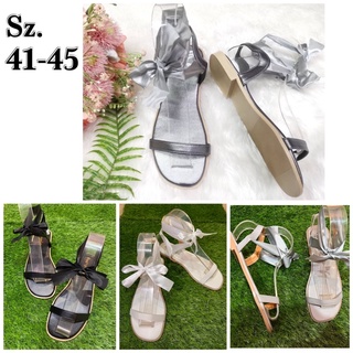 👠รองเท้าแตะโบว์พันข้อเท้า  sz. 41-45