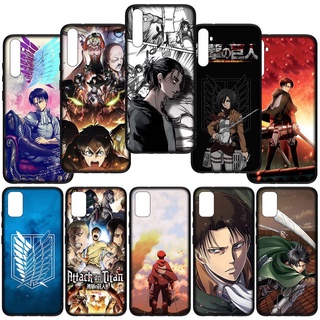 เคสโทรศัพท์มือถือ ซิลิโคนนิ่ม ลายอะนิเมะผ่าพิภพไททัน Eren Arlert Levi D2-EB106 แฟชั่น สําหรับ Redmi Note 11 Pro 11S Note11 Poco M3 7A