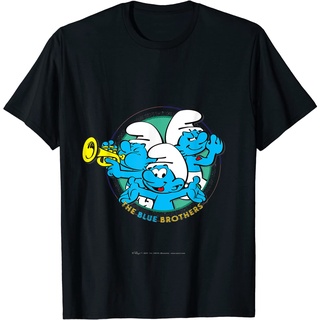 เสื้อยืดโอเวอร์ไซส์The Smurfs เสื้อผ้าผู้ใหญ่ - The blue brothersS-3XL