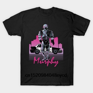 เสื้อยืดแขนสั้น คอกลม ผ้าฝ้าย 100% พิมพ์ลาย MURPHY DRIVE Robocop แฟชั่นคู่รัก สําหรับผู้ชาย และผู้หญิงSize S-5XL