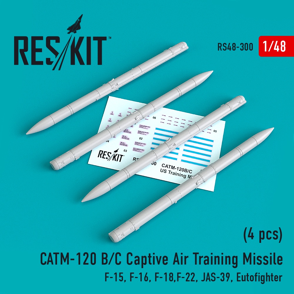 RS48-0300 CATM-120 B/C Captive Air Training Missile (4 pcs) (1/48)