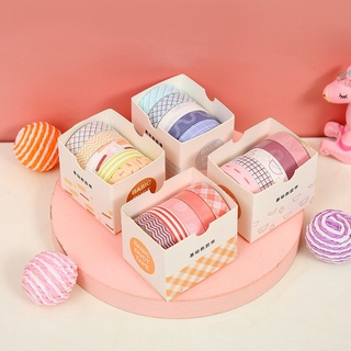 5 PCS Macaron Color Masking Tape Set