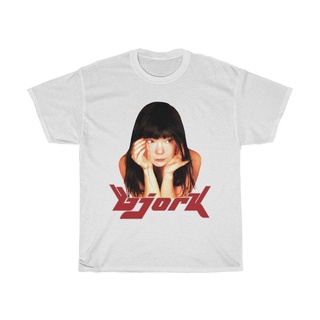 เสื้อยืดโอเวอร์ไซส์【สไตล์ฮาราจูกุ】เสื้อยืด ผ้าฝ้าย 100% พิมพ์ลาย Bjork Bjork สําหรับผู้ชายS-3XL