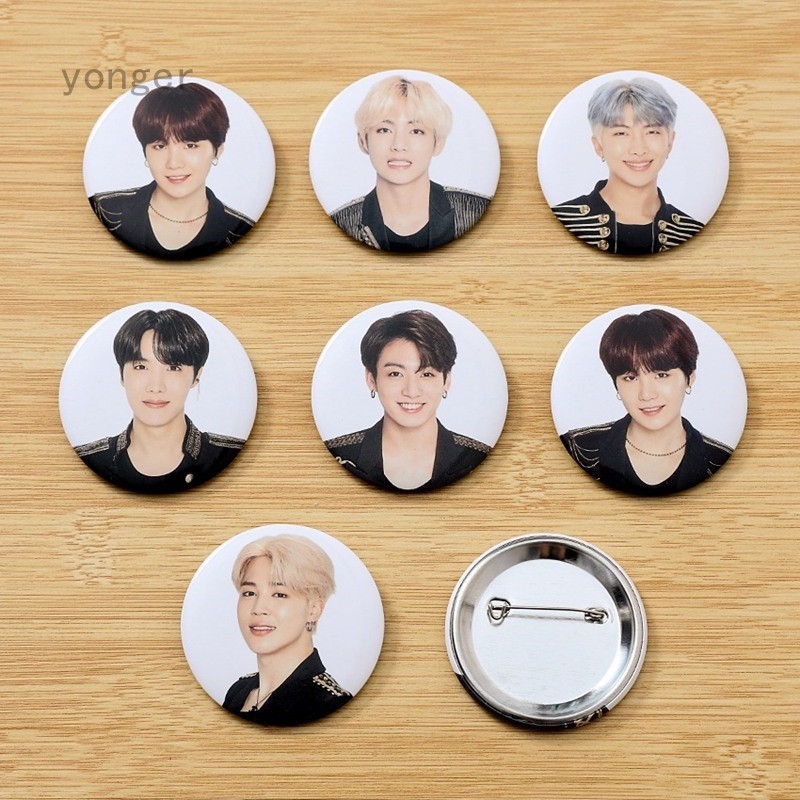 เข็มกลัด Bts Official Section Pin ทรงกลม 2 ชิ้น/ชุดสําหรับกระเป๋าเป้ ...