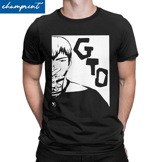 แขนสั้นcrew neckเสื้อยืดแขนสั้น คอกลม ผ้าฝ้าย พิมพ์ลายมังงะ Gto Great Teacher Onizuka สไตล์ญี่ปุ่น สําหรับผู้ชายS-XXXXL