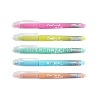 ปากกาเน้นข้อความ Double A สี Pastel