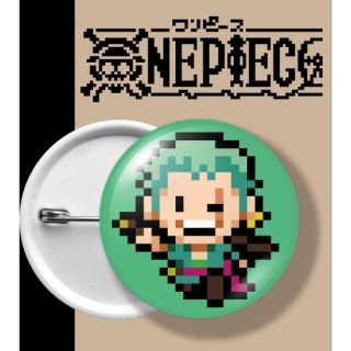 ONE PIECE BADGE PIXEL เข็มกลัด วันพีช โซโล zoro