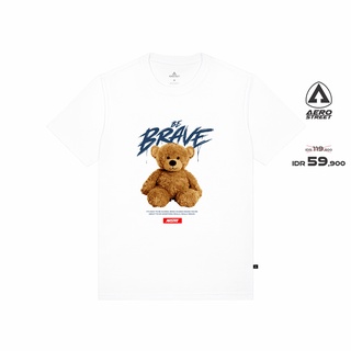 เสื้อยืด ลาย Aerostreet Be Brave สีขาว ABDAAS-5XL