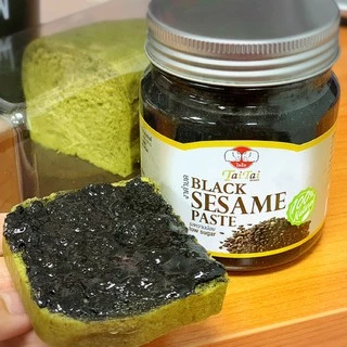 เจ งาดำบด / เนยงาดำ 100% ขนาด 210กรัม (ตราไทไทแบรนด์) Black Sesame Paste ,No sugar added รสจืด (น้ำตาล 0%) ไม่มีน้ำตาล