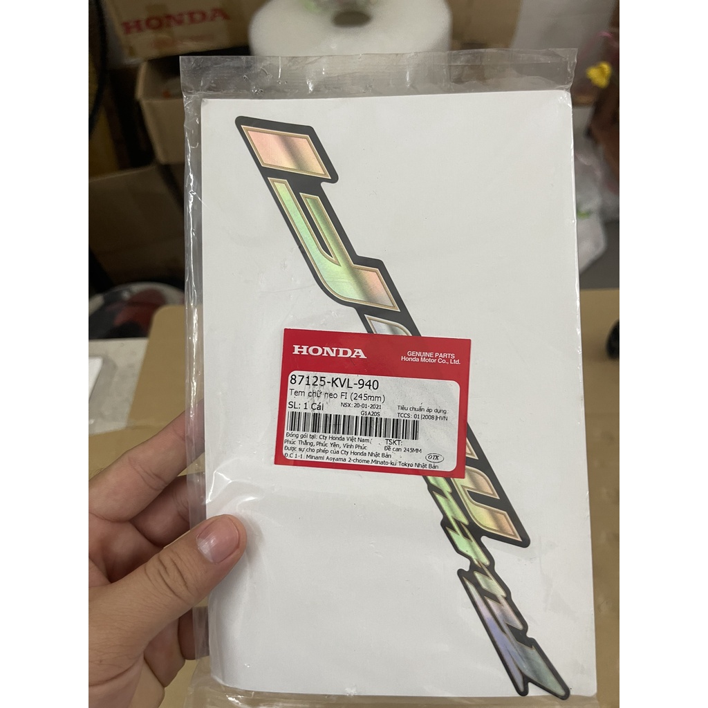 สติ๊กเกอร์ติดรถ Future fi ของแท้ Future neo fi 87125KVL940 87128KVL940