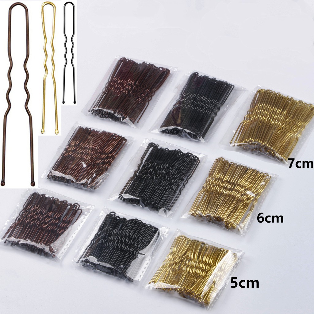 20 ชิ้น 5/6/7 ซม.U รูปโลหะผสม Hairpins Waved กิ๊บติดผมโลหะ Bobby Pins Barrettes เจ้าสาวทรงผมเครื่องมือผม Pins