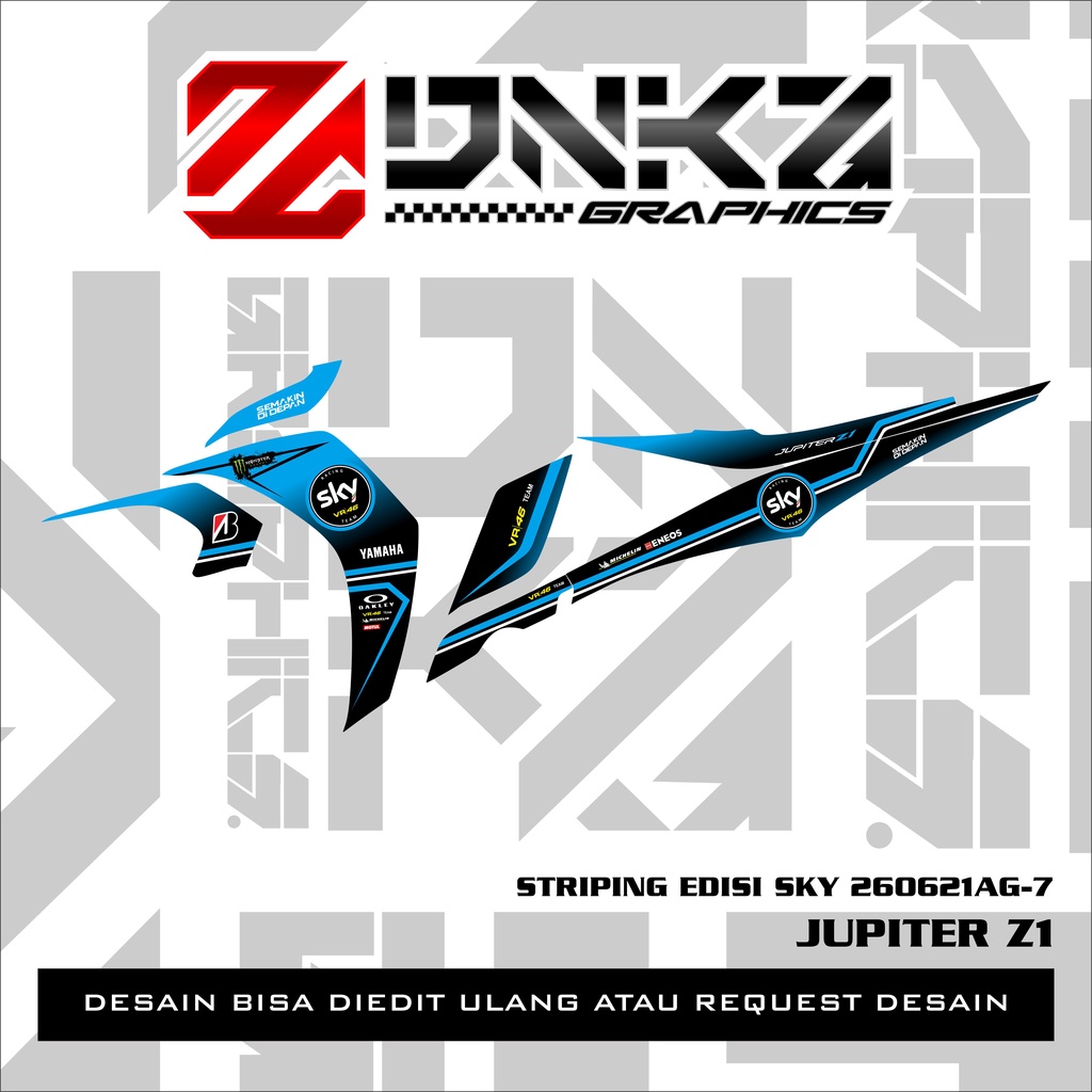 Jupiter Z1 Lagenda 115Z Jupiter RC Decal Striping Jupiter Z1 SKY Version 260621เอจี-7