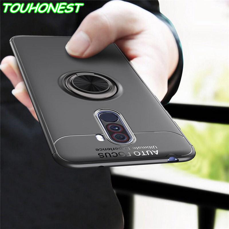 เคสโทรศัพท์มือถือแบบแม่เหล็กพร้อมวงแหวนแม่เหล็กสําหรับ Oppo A7 K1 F7 A3 F9 R15X Find X A7X Luxury Shoft Silicone Stand Holder Color Finger Ring Phone Case