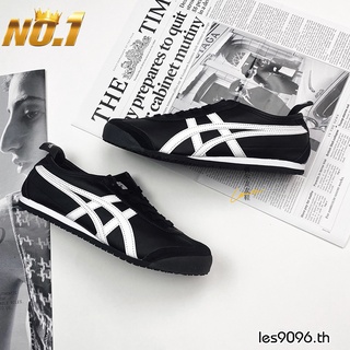 Asics onitsuka MEXICO 66 รองเท้าผ้าใบลําลอง สไตล์คลาสสิก สําหรับผู้ชาย ผู้หญิง เหมาะกับการวิ่ง (ส่งฟรี) สีดํา