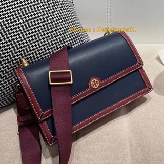 Tory Burch T Monogram สี ใหม่ล่าสุด !! กระเป๋าแฟชั่น ยอดนิยม กระเป๋าสะพายไหล่ กระเป๋าสะพาย สายปอร์ต ขนาดกระทัดรัด งานสวย