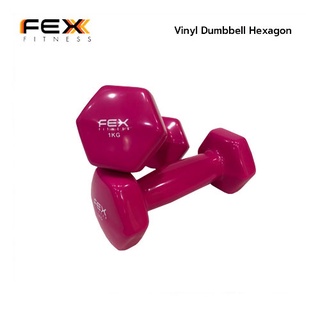 FEX Fitness - Vinyl Dumbbell Hexagon น้ำหนัก 1 kg.(ราคาต่อคู่)