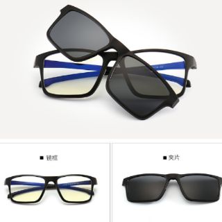 กรอบแว่นตาคลิปกันแดด เลนส์polarized เลนส์ แว่นตากรองแสง สีฟ้า:2258Anti blue light แว่นตากรองแสง แว่นตา กรอบแว่นตา