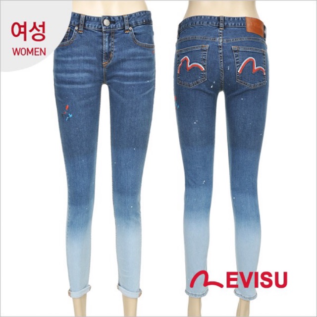 Evisu แท้นำเข้าจากช็อปเกาหลี กางเกงยีนส์ ผู้หญิง