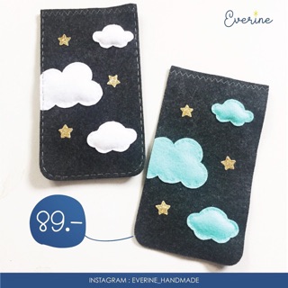 ⭐️ EVERINE ⭐️- CLOUDY SKIES FELT PHONE CASE ซองใส่โทรศัพท์มือถือ/ซองใส่พาวเวอร์แบงค์