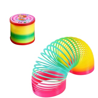 Children Colorful Magic Rainbow Spring Toy Plastic Slinky Circle Star Classic Retro Toys Elastic Early Educational Toy