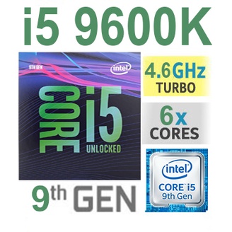 CPU INTEL CORE i5 9600K (Socket 1151V2) มือสอง พร้อมส่ง แพ็คดีมาก!!! [[[แถมซิลิโคนหลอด พร้อมไม้ทา]]]