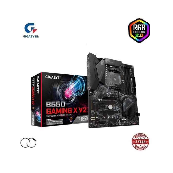 GIGABYTE B550 GAMING X V2 เมนบอร์ดสําหรับเล่นเกม ATX / AMD Ryzen AM4 ซ็อกเก็ต Mobo / RGB Fusion 2.0 