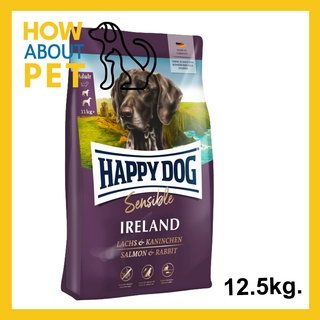 อาหารสุนัข Happy Dog Sensible Ireland Lachs &amp; Kaninchen อาหารสุนัขโต สูตรเนื้อกระต่ายป่าและปลาแซลมอน 12.5กก. Dog Food