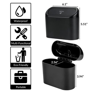 Car Trash Bags Garbage, Mini Wastebasket Bin Trash Container for Auto Cars, Home, Office