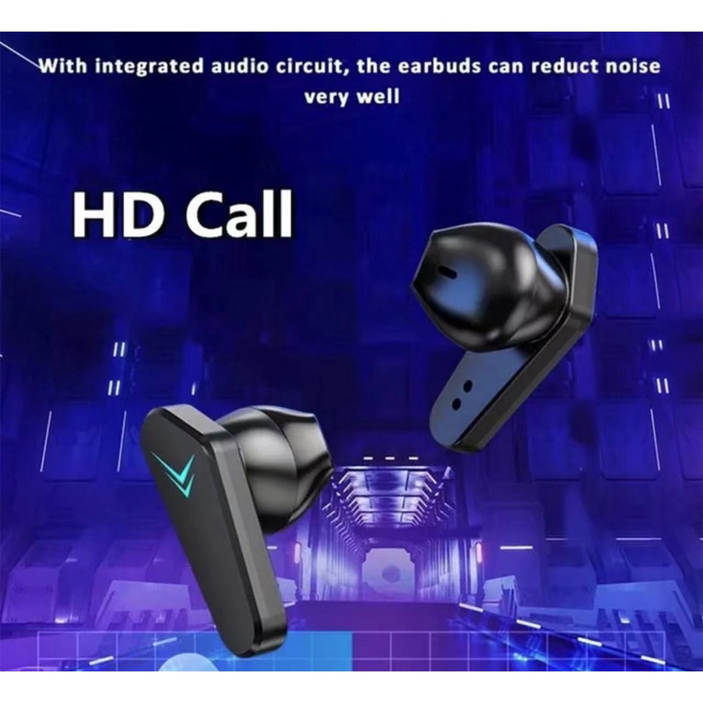 บลูทูธ 5.1 TWS X15 หูฟังสเตอริโอแบบ Latency ต่ำหูฟังเกมฟังสลับโหมดเกม Audio-Visual Mode