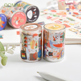 Qqmall สติ๊กเกอร์เทปกาว Pvc ลายสัตว์น่ารักสําหรับตกแต่งสมุดไดอารี่สมุด Diy