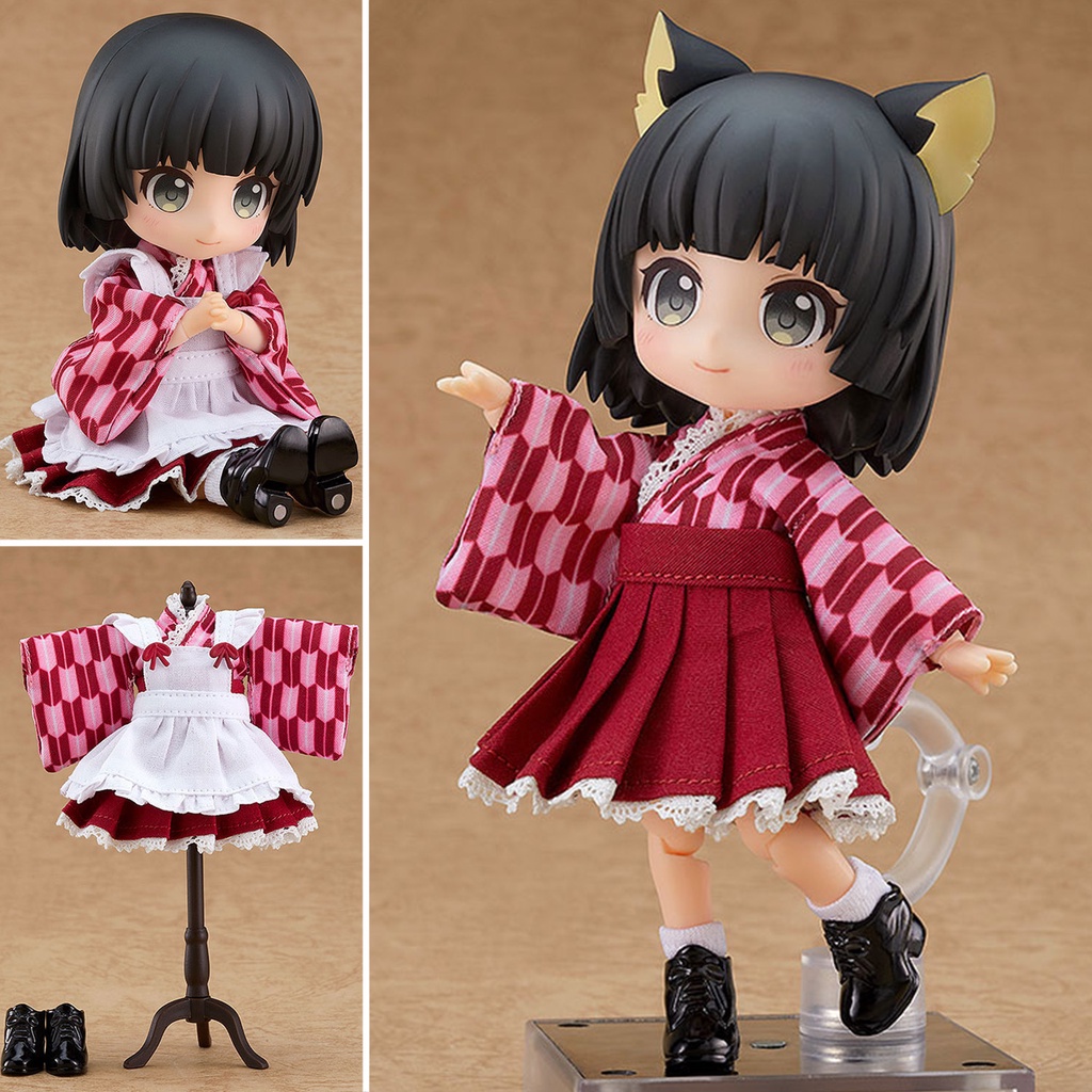 Doll Catgirl Maid Sakura เมด ซากุระ ตุ๊กตา แมวสาว ชุดแม่บ้าน + ชุดผ้า Nendoroid ด๋อย หัวโต มังงะ อนิ