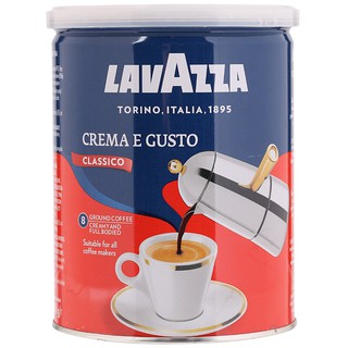 ลาวาซซากาแฟคั่วบดครีม่าเออกุสโตคลาสสิค 250กรัม Lavazza Roast &amp; Ground Coffee Crema Eugusto Classic 250g.