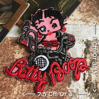 Betty Boop การ์ตูน ตัวรีดติดเสื้อ อาร์มรีด อาร์มปัก ตกแต่งเสื้อผ้า หมวก กระเป๋า แจ๊คเก็ตยีนส์ Movie Embroidered Iron ...