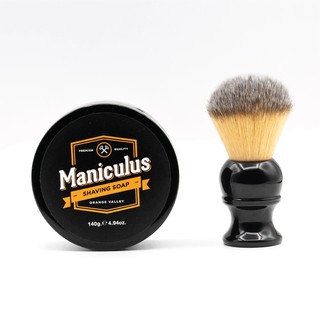 Maniculus Shaving soap &amp; brush (yellow) Bundle set1