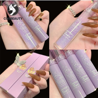 COSBEAUTY ถ้วยหมีกระจกลิปเคลือบ ins ลิปกลอส ลิปกลอสใส ลิปสติกนักเรียนหญิงราคาไม่แพง