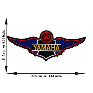 ตัดรีด ตัวรีดติดเสื้อ อาร์มปัก ติดเสื้อปัก ปักเสื้อ DIYลาย YAMAHA มีปีก