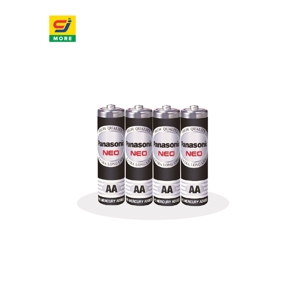 Panasonic พานาโซนิคถ่านจิ๋วดำ รุ่น R6NT4SL AA บรรจุ 4 ก้อน/แพ็ก