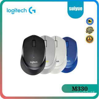 Logitech M330 เมาส์ไร้สาย 2.4 GHz สีดำ / ขาวสำหรับ PC THUy