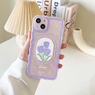 สอบถามก่อนกดสั่ง เคสโทรศัพท์ พร้อมส่งจากไทย เคสใส ใส เคสทิวลิป เคสดอกทิวลิป ทิวลิป เคสสีม่วง เคสดอกไม้ เคสลายดอกไม้