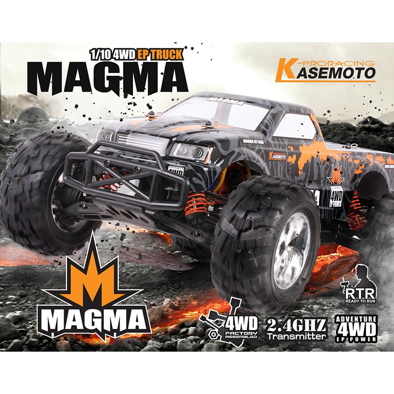 รถบังคับ Kasemoto MAGMA 1:10 RTR Bigfoot 4WD รถไฟฟ้า รถบิ้กฟุต