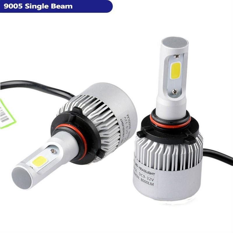 หลอดไฟ LED 6500 K 8000 LM Hi-Lo / Single Beam สำหรับติดรถยนต์