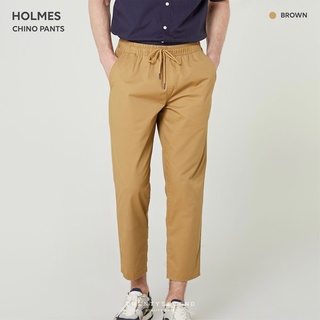 TWENTYSECOND กางเกงขายาว 5 ส่วนเอวยางยืด รุ่น Holmes Relaxed Pants - สีน้ำตาล / Brown