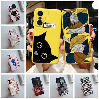 Xiaomi 11T Pro เคส Xiaomi Mi 11T 5G ภาพวาดน่ารัก ดอกไม้ เคสโทรศัพท์ ซิลิโคนเหลว นิ่ม ลูกอม เคส