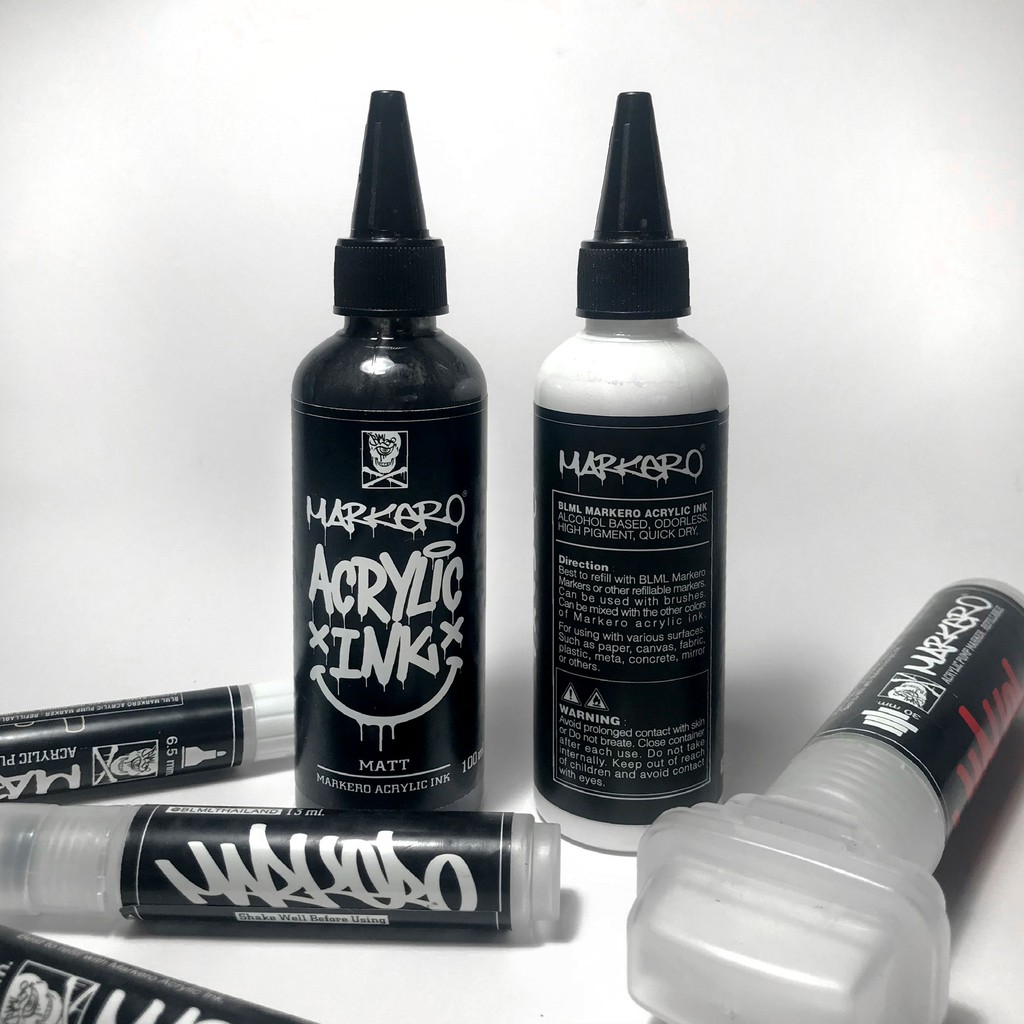 หมึกอะคริลิคเติมมาร์คเกอร์ MARKERO Acrylic Ink Refill