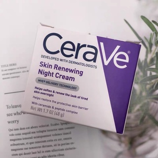 Lotใหม่Exp.2025 CeraVe skin renewing night cream (48g.)