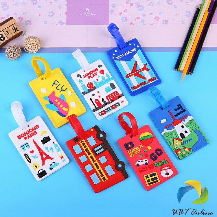 UBT ป้ายห้อยกระเป๋า PVC ป้ายติดกระเป๋าเดินทาง แท็กกระเป๋าเครื่องบิน  luggage tag