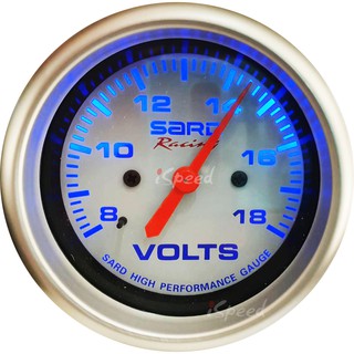 เกจวัด VOLT SARD 2.5นิ้ว หน้าขาว