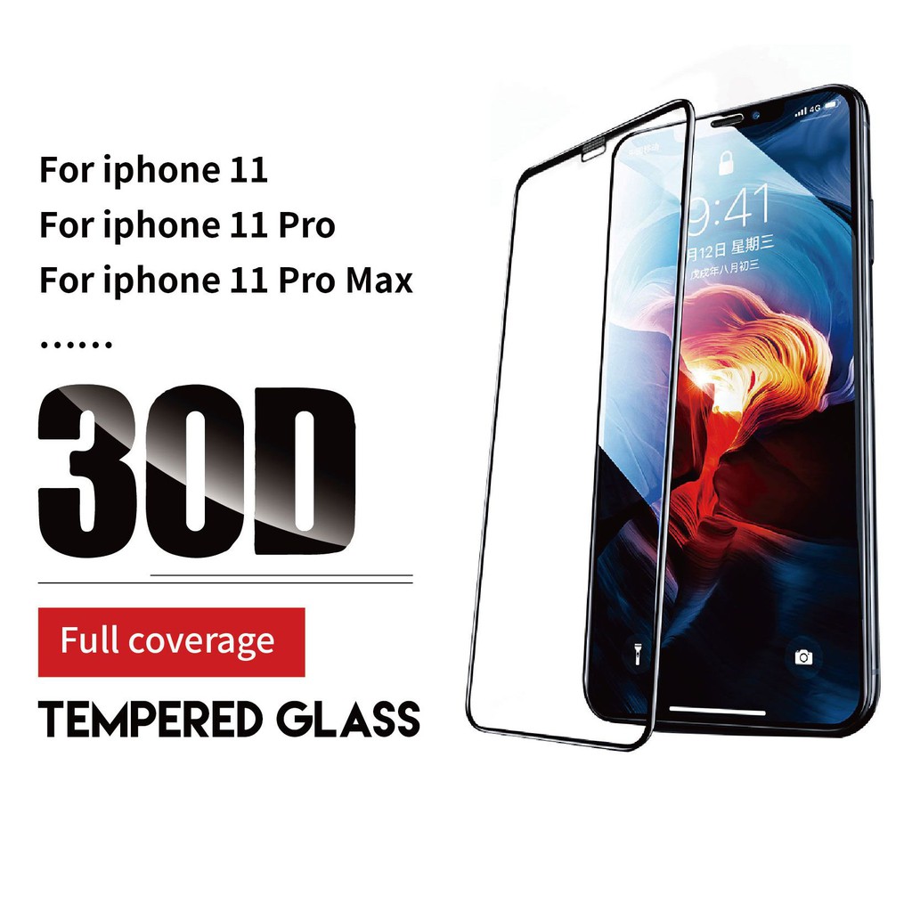 iphone11/iphone11pro/iphone11pro max ฟิล์มกระจกนิรภัยป้องกันหน้าจอ เต็มจอ พร้อมส่ง