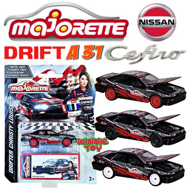 รถเหล็ก มาจอเร็ท ของแท้ majorette diecast Nissan A31 cefiro drift racing cars winnietoys